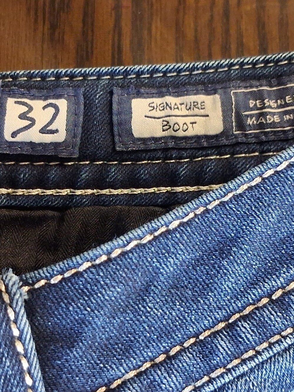 Miss Me Dark Blue Bootcut Jeans with Embroidered Back Pockets - Picture 4 of 4